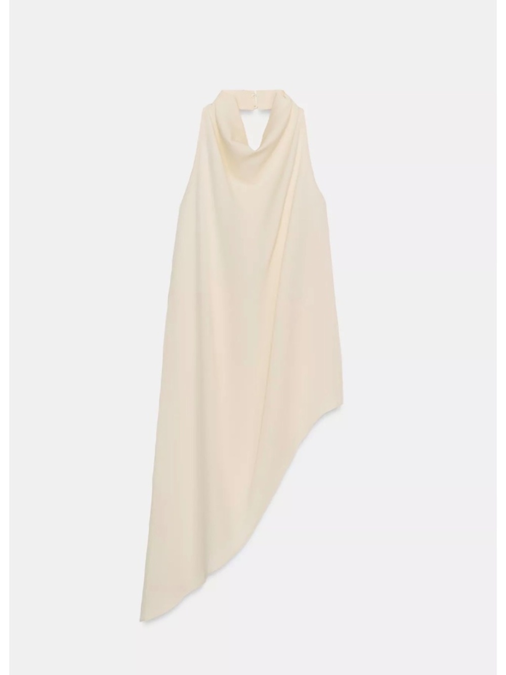 NWT ZARA Asymmetric Top in Cream Size Large